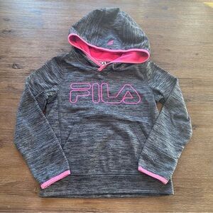 3/20$ Fila Kids Grey and Pink Hoodie size L (10/12)